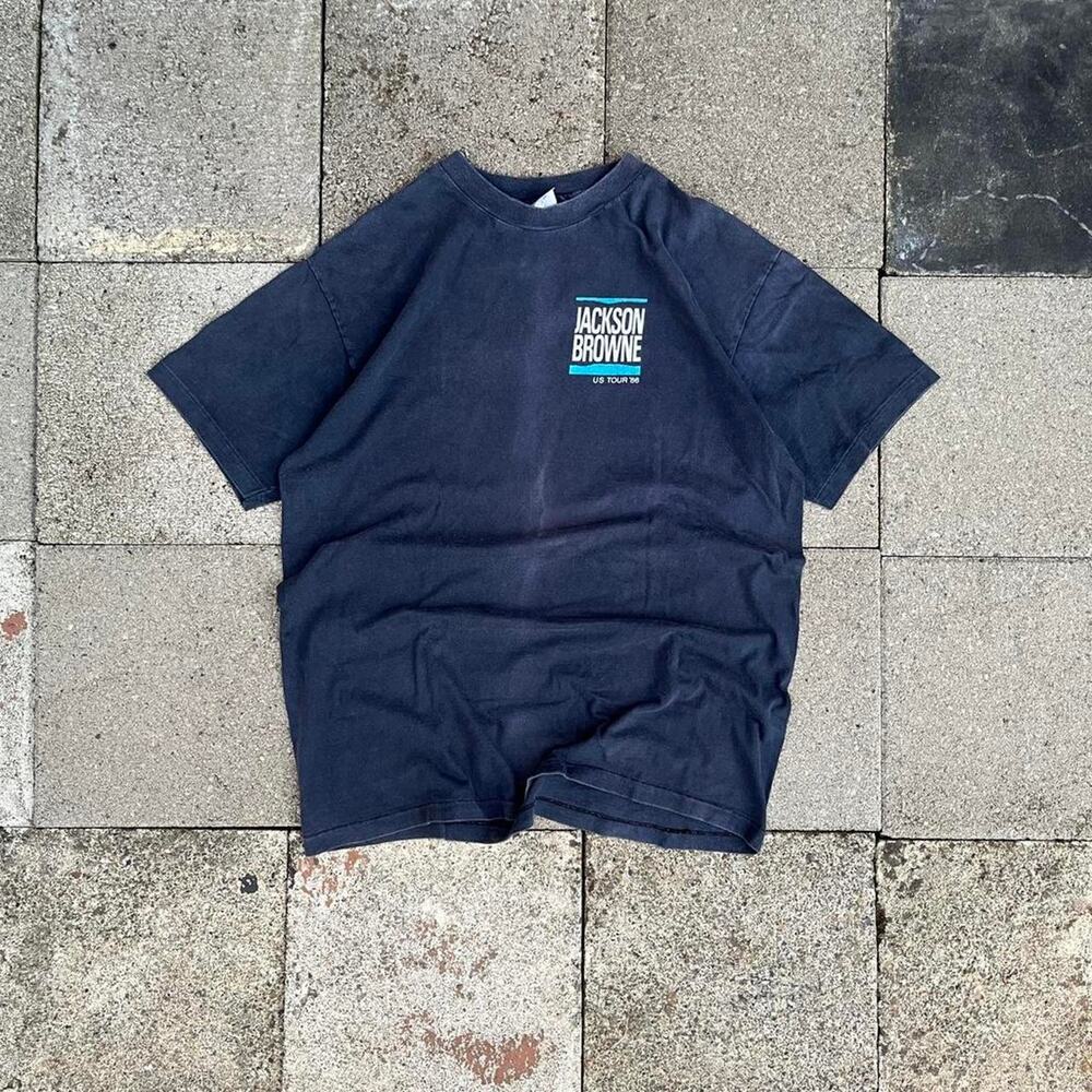 Jackson Browne U.S ‘86 Tour Dates Vintage Faded Graphic Hanes Beefy T